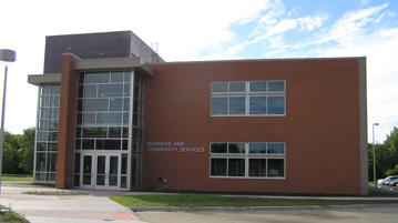 Picture of UNI's Business and Community Services Building, home of JPEC